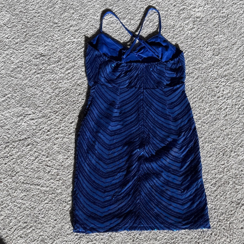 Sequin Blue Mini Dresss